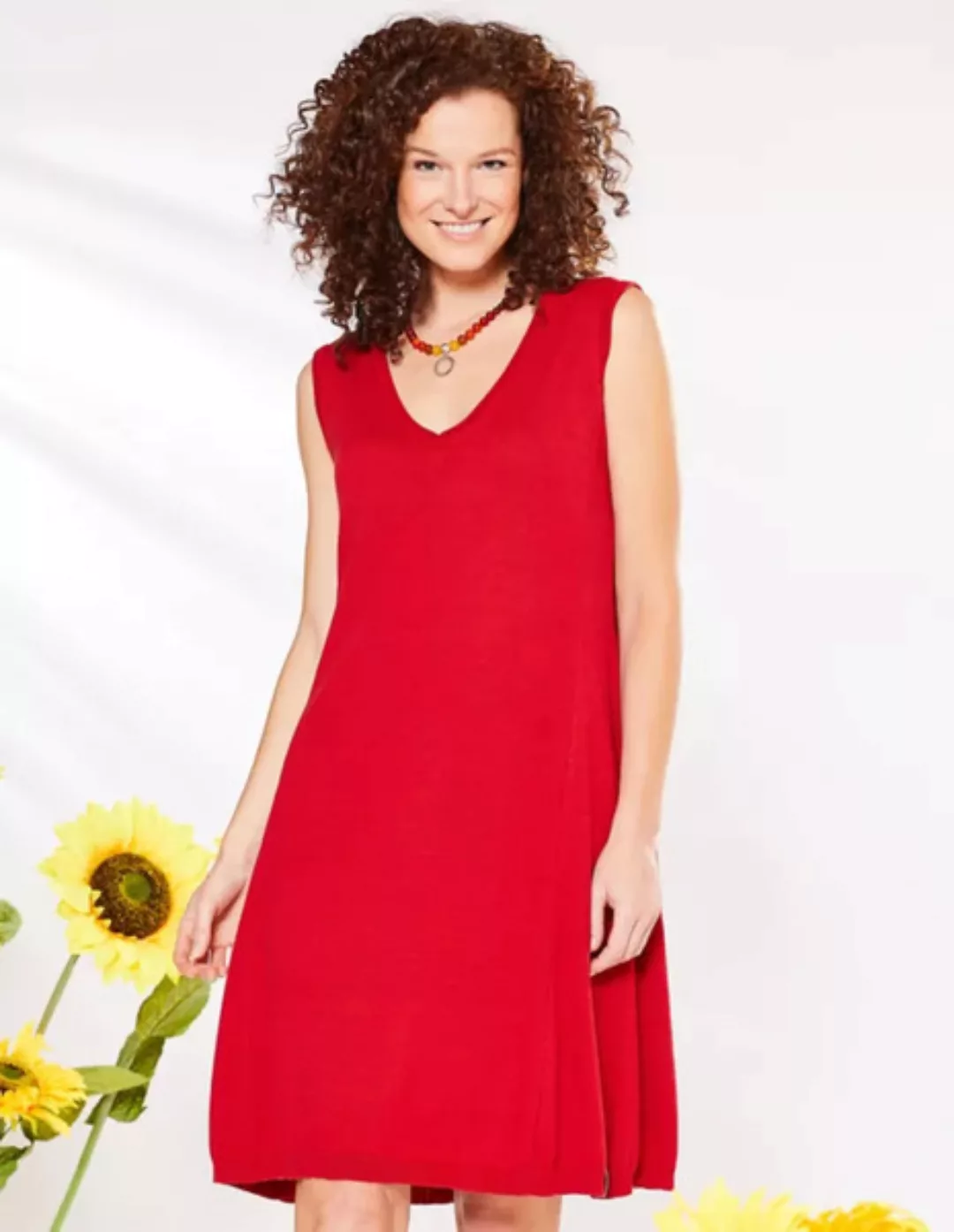 Strick-kleid Laureline Mit V-ausschnitt - Aus 100% Bio-baumwolle günstig online kaufen