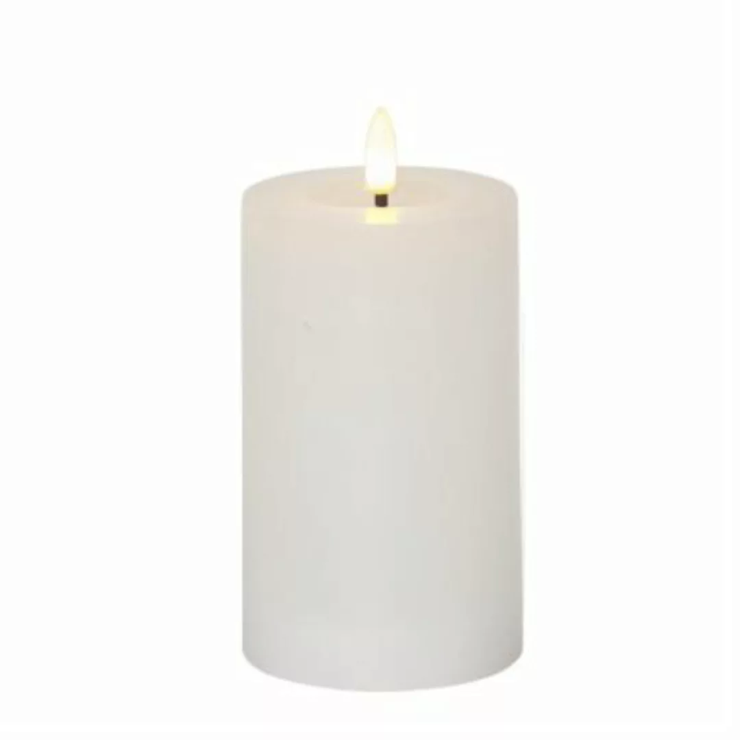LED Kerze LINA Echtwachs mit Wachsspiegel H: 15cm weiß günstig online kaufen