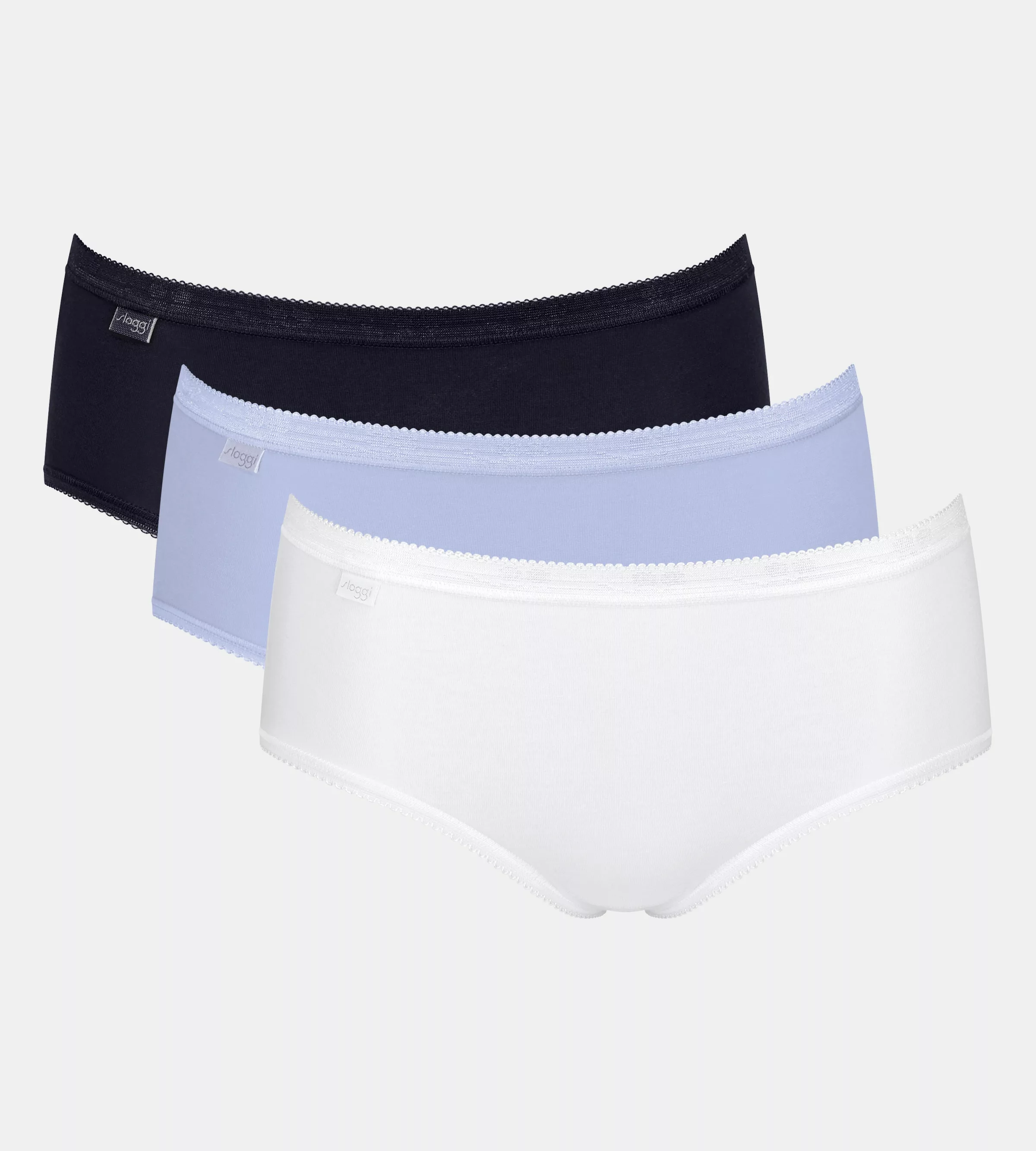 sloggi Midislip "Basic+", (3er Pack), Baumwollmix, klassischer Stil, mittel günstig online kaufen