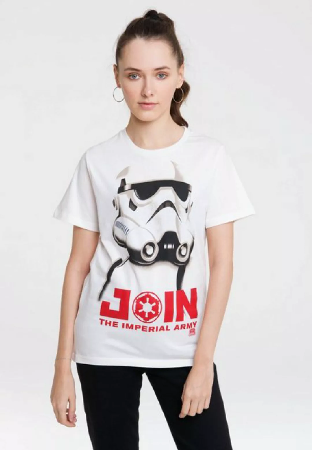 LOGOSHIRT T-Shirt Stormtrooper - Join The Imperial Army mit lässigem Front- günstig online kaufen