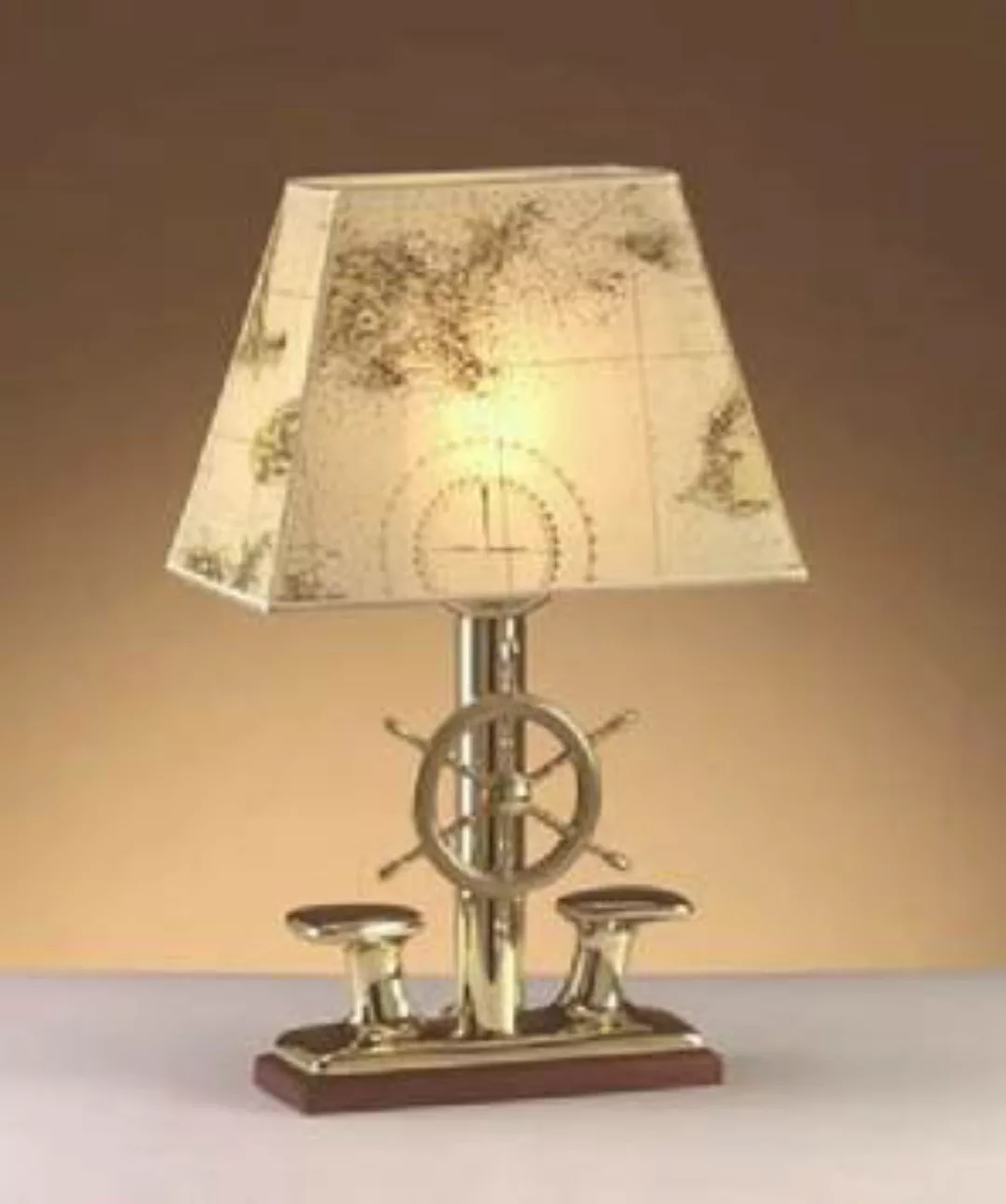 Massive Tischlampe Messing maritimes Design H:33cm günstig online kaufen