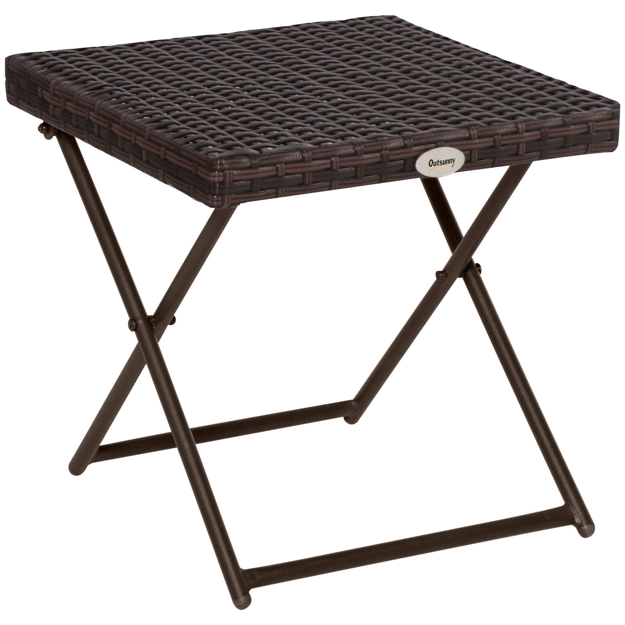 Outsunny Gartentisch klappbar, Polyrattan, Gartenmöbel (Couchtisch, günstig online kaufen