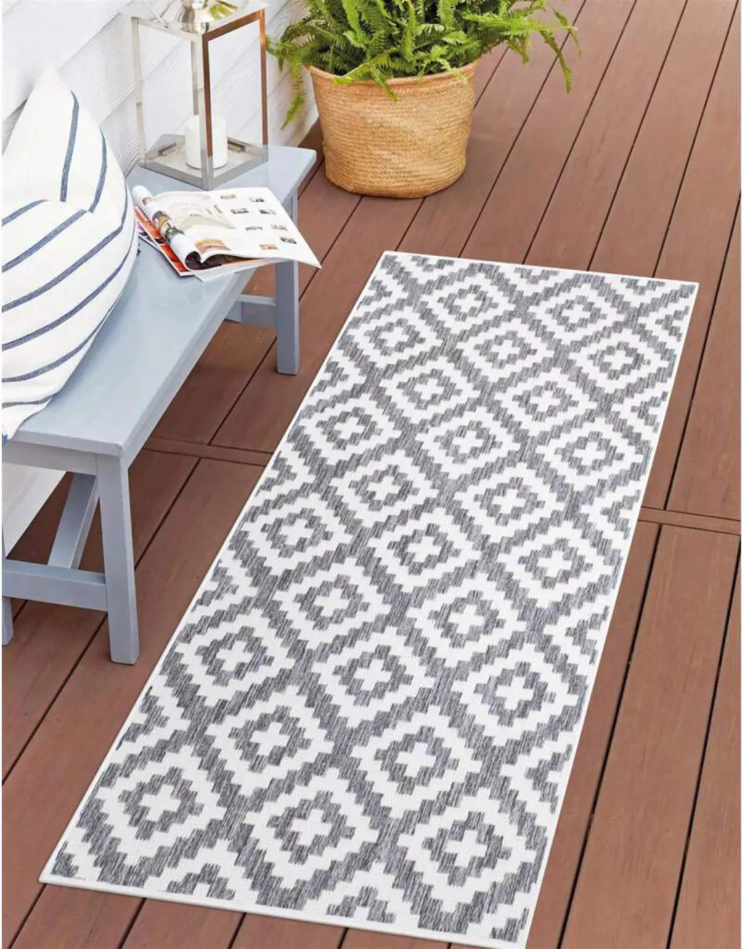 Carpet City Teppich »Outdoor 461«, rechteckig, Wetterfest, Flachgewebe, auc günstig online kaufen