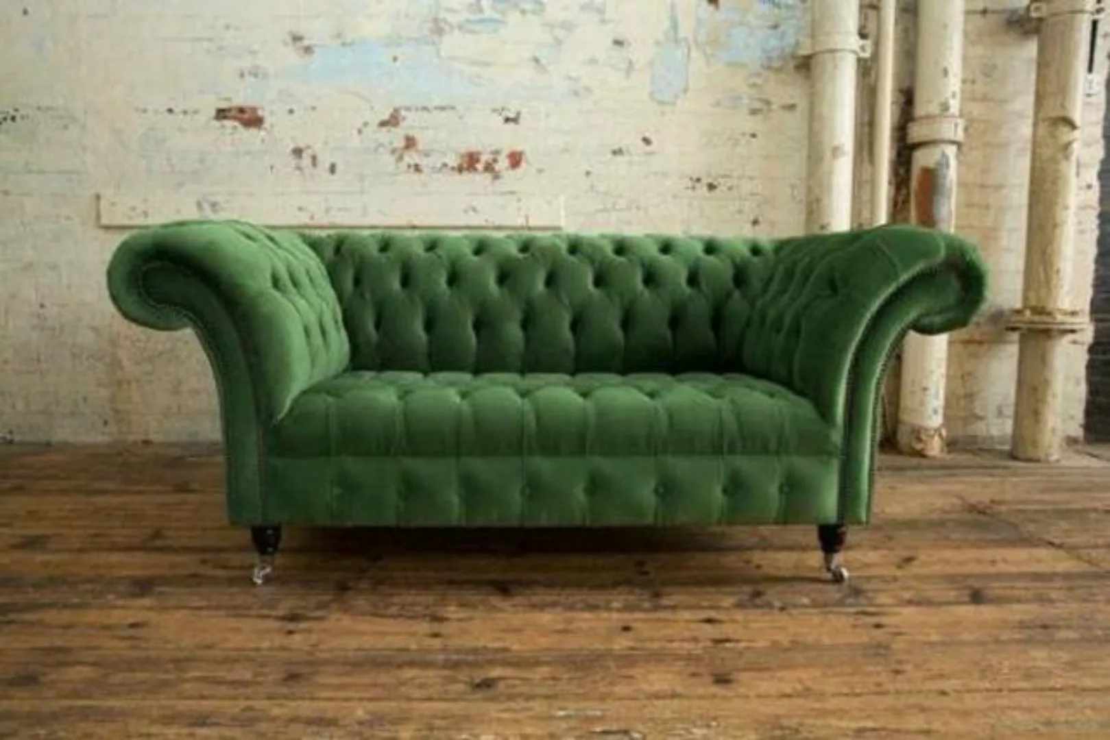 JVmoebel Sofa Chesterfield Couch 2 Sitzer Polster Sitz Textil günstig online kaufen