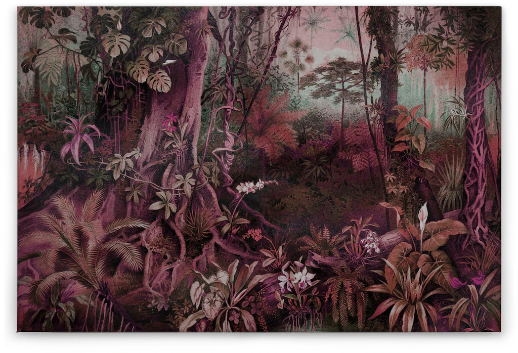 A.S. Création Leinwandbild "jungle", (1 St.), Keilrahmen Bild Dschungel Wal günstig online kaufen