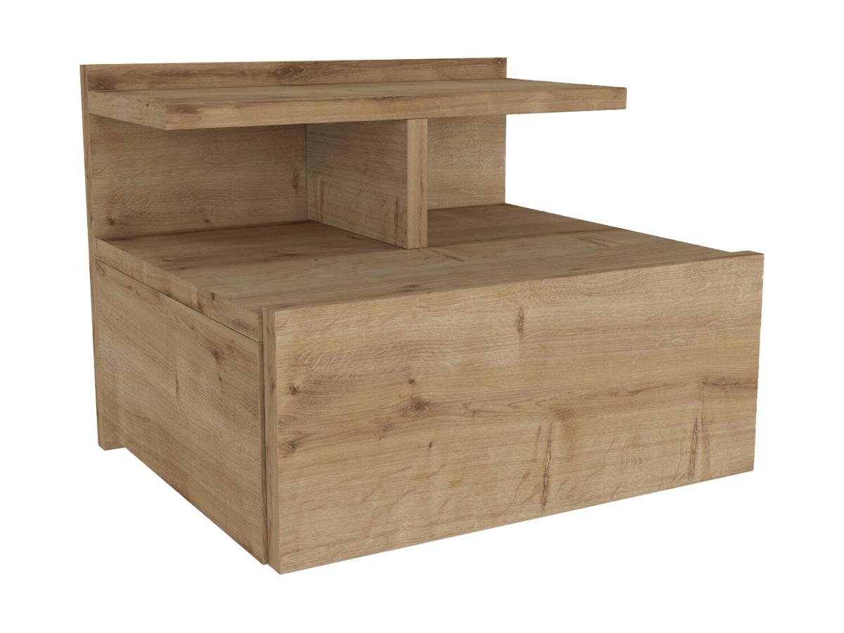 Nachttisch hängend - 1 Schublade - Holzfarben - AZELNO günstig online kaufen