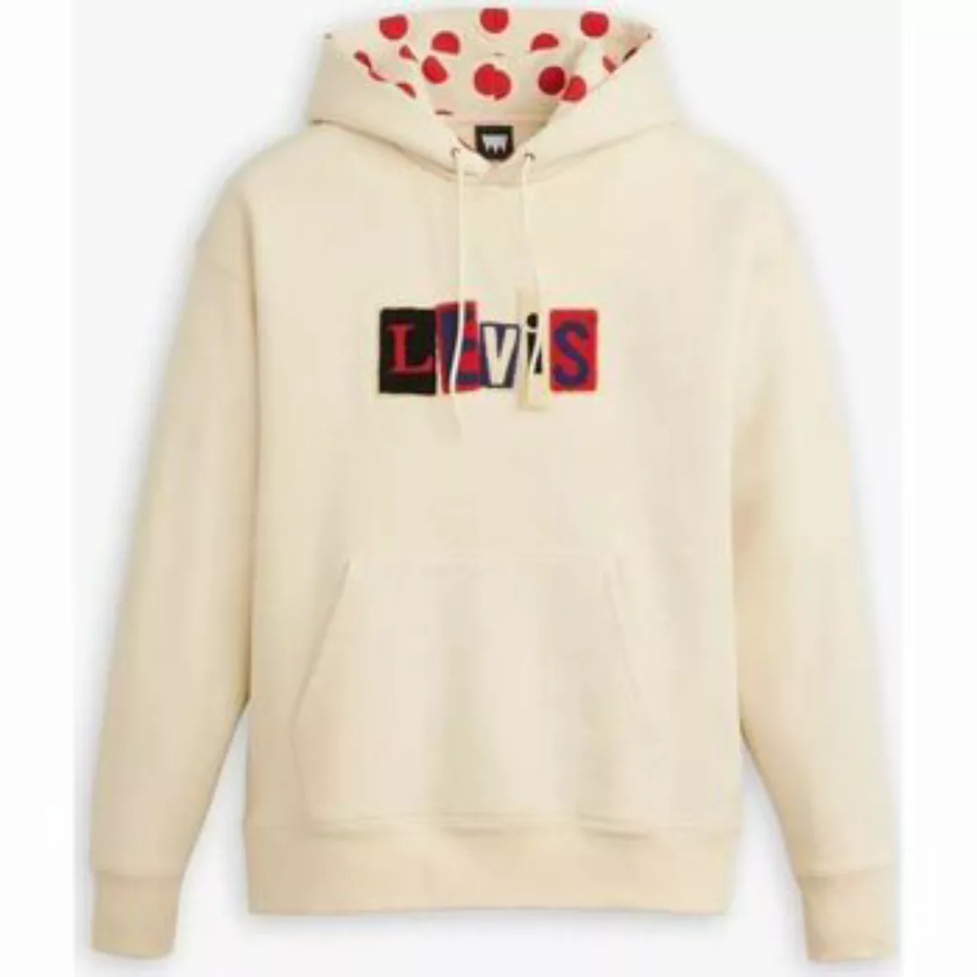 Levis  Sweatshirt A1008 0014 - SKATE HOODED-ANGORA DOTS CREAM AND RED günstig online kaufen