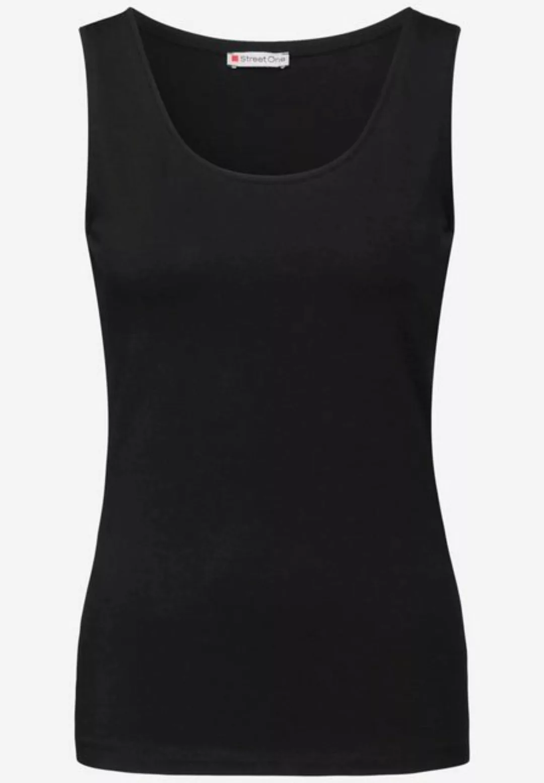 STREET ONE Shirttop Basic Top in Unifarbe (1-tlg) günstig online kaufen