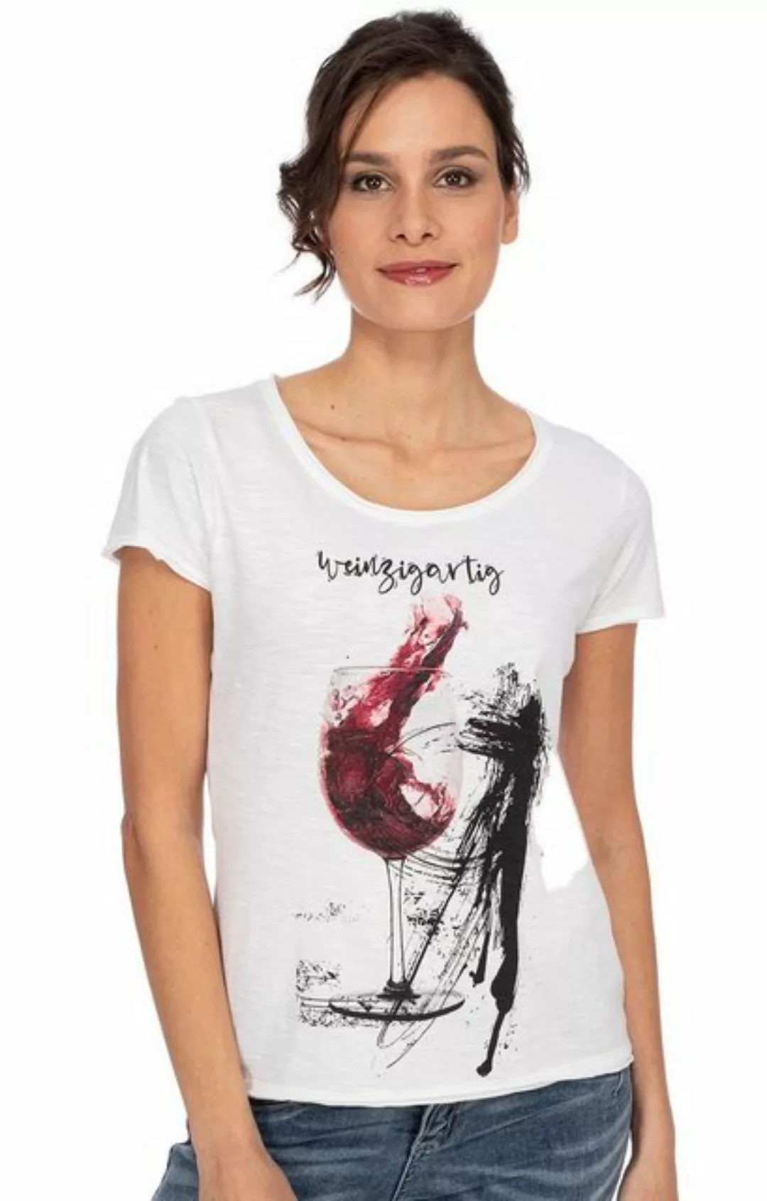 Hangowear T-Shirt T-Shirt WEINZIGARTIG weiß günstig online kaufen