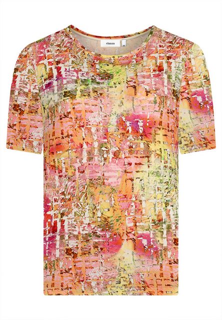 elanza T-Shirt Shirt mit Karo-Print in Rosa/Orange (1-tlg) günstig online kaufen