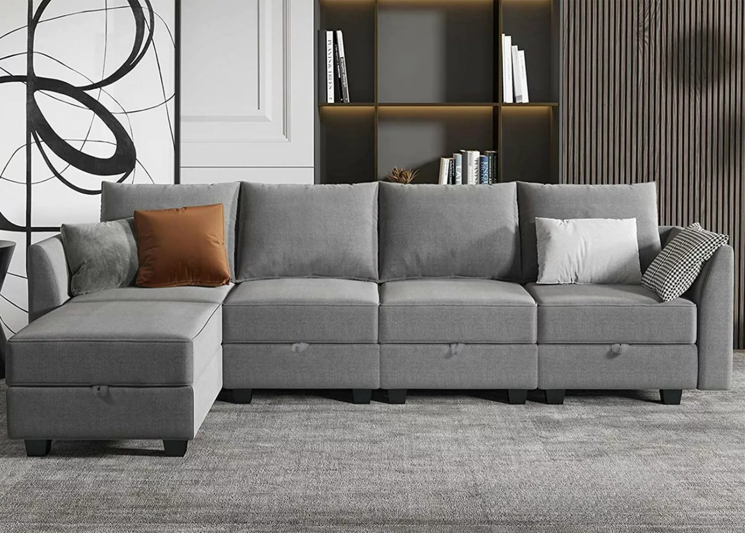 Sinaopus Ecksofa Ecksofa 310cm*153cm, Sofa mit Stauraum, Schlafsofa, und L- günstig online kaufen