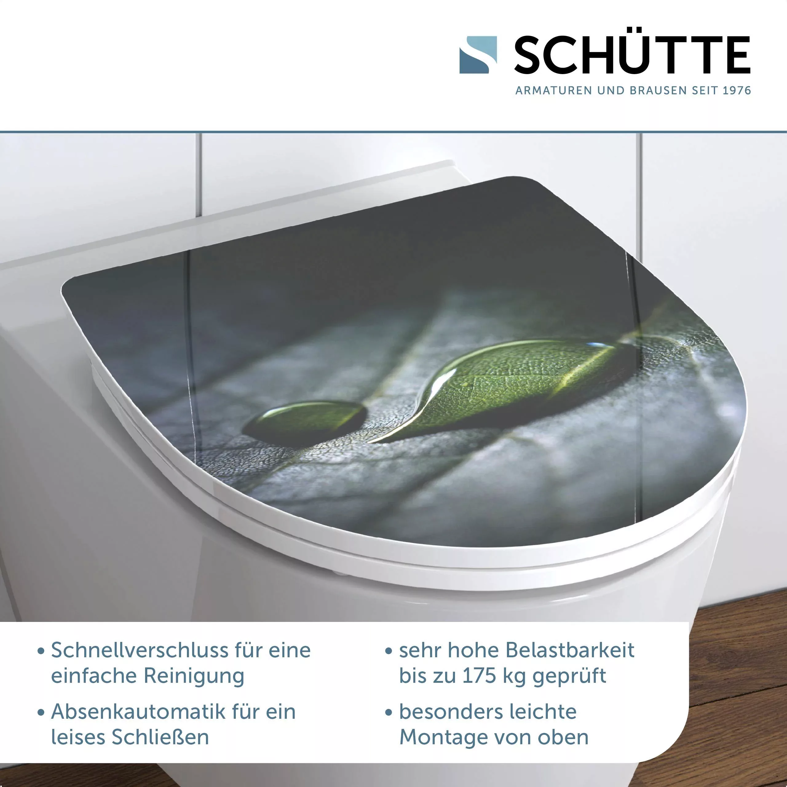 Schütte WC-Sitz »Raindrop«, Duroplast, mit Absenkautomatik und Schnellversc günstig online kaufen