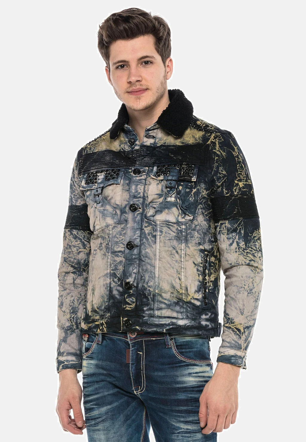 Cipo & Baxx Jeansjacke "Jacke", ohne Kapuze, mit Hemdkragen, CJ245 günstig online kaufen