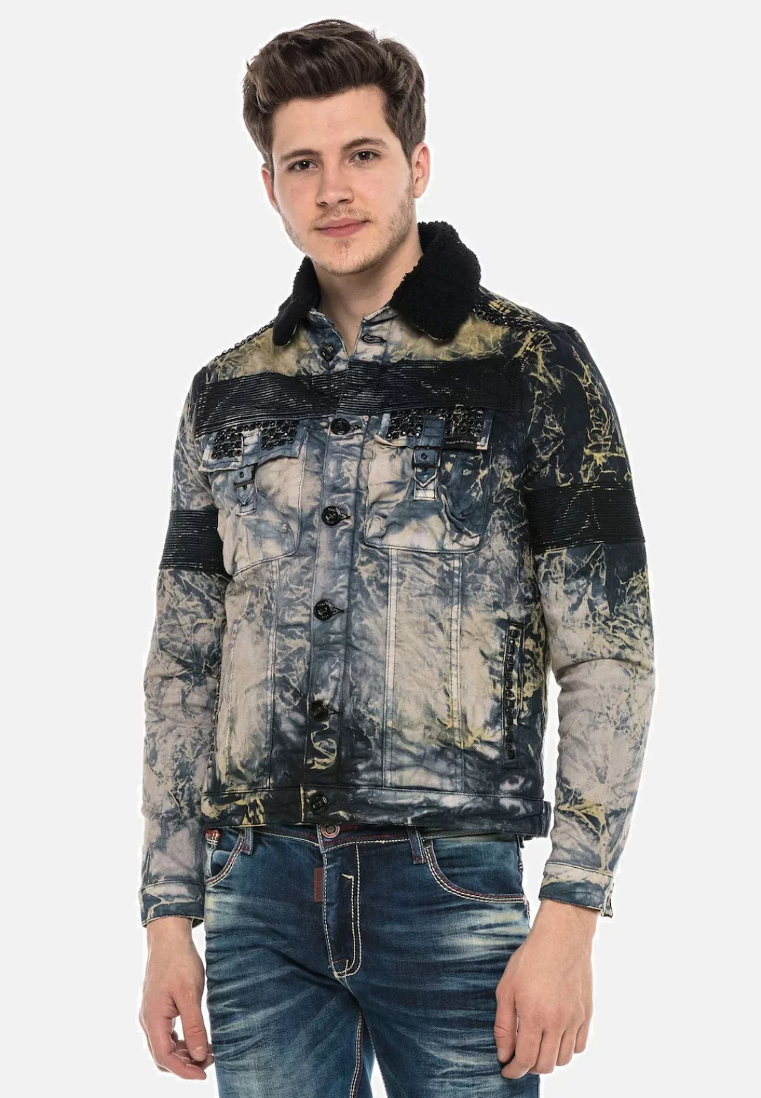 Cipo & Baxx Jeansjacke "Jacke", ohne Kapuze, mit Hemdkragen, CJ245 günstig online kaufen