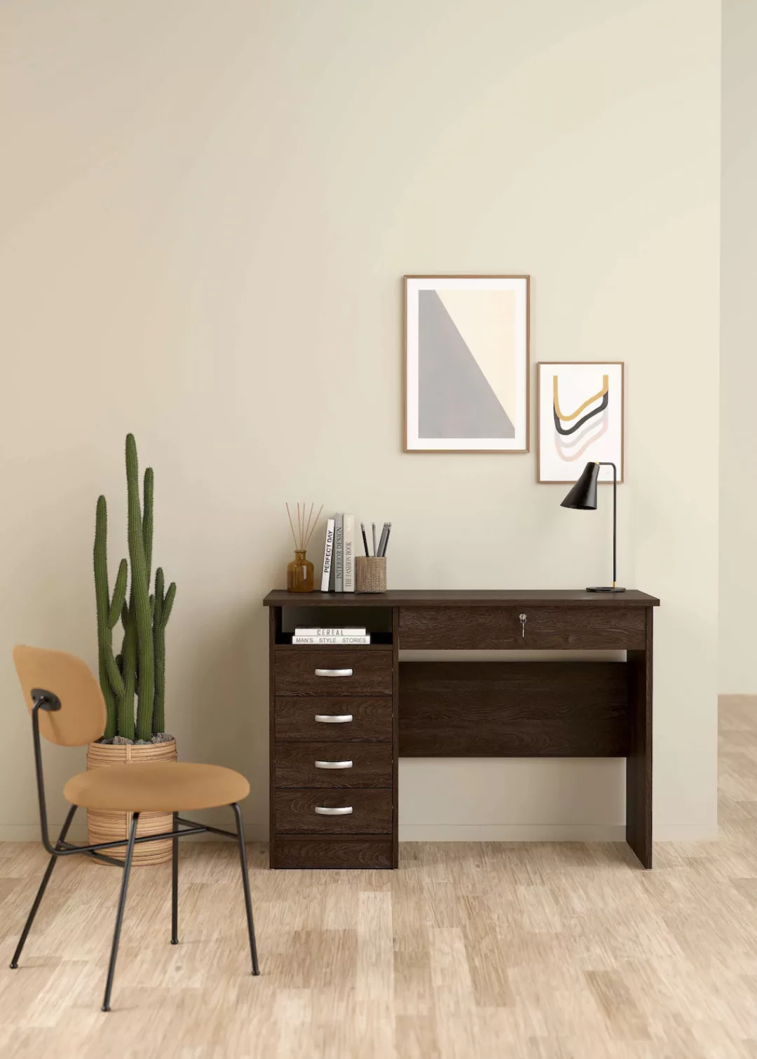 Home affaire Schreibtisch "Funktion Plus, Arbeitstisch, Bürotisch", mit 5 S günstig online kaufen