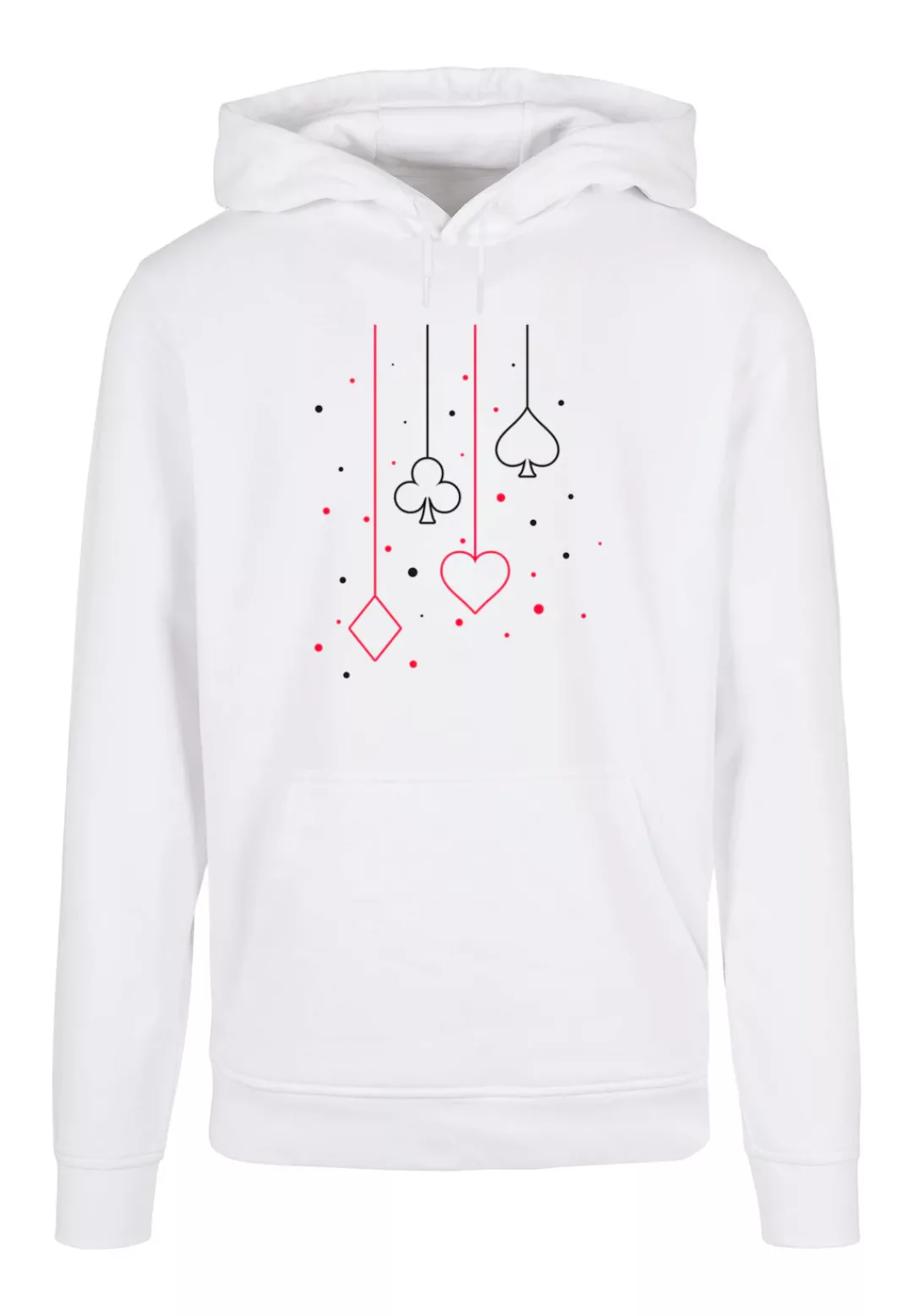 F4NT4STIC Kapuzenpullover "Kreuz Pik Herz Karo Poker Kartenspiel", Print günstig online kaufen