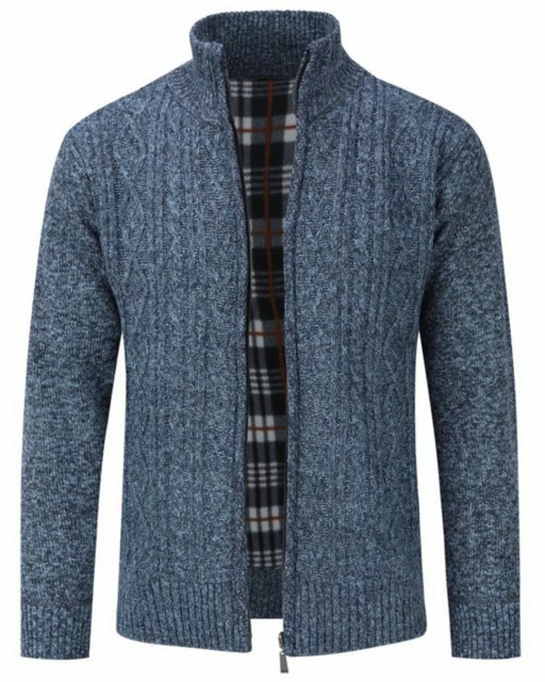 Allthemen Cardigan mit Stehkragen Herren warme Strickjacke günstig online kaufen