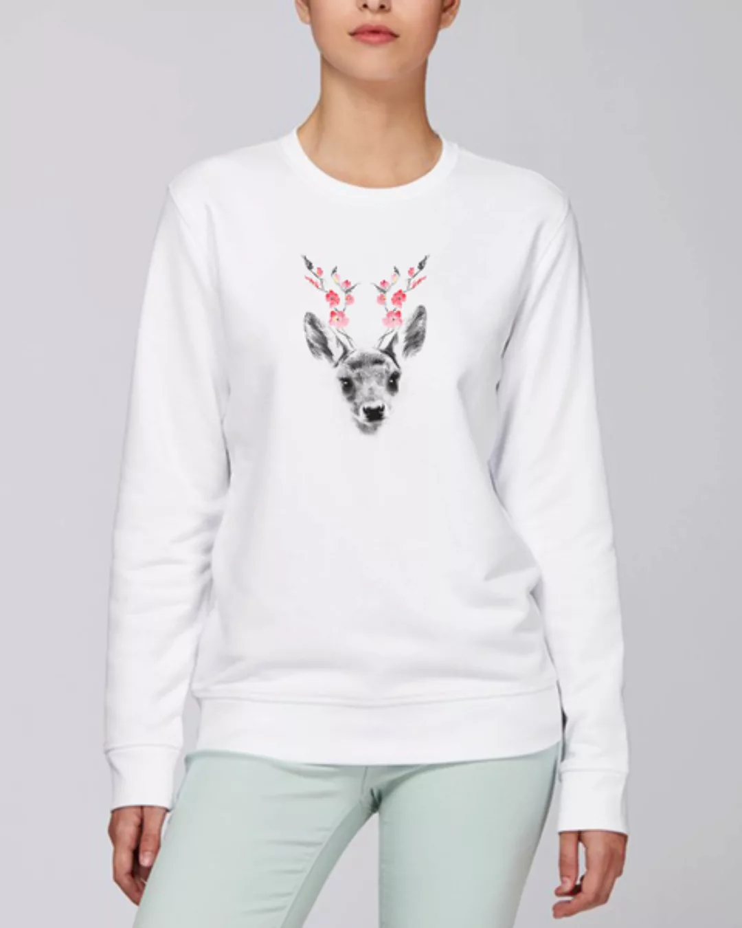 Bio Damen Oversize Rundhals-sweatshirt "Fawn" günstig online kaufen