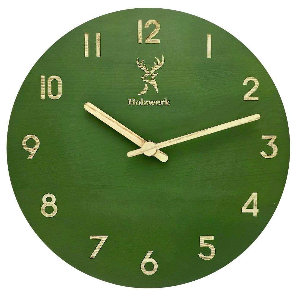 Holzwerk Wanduhr Designer Loft Quarzwanduhr aus günstig online kaufen