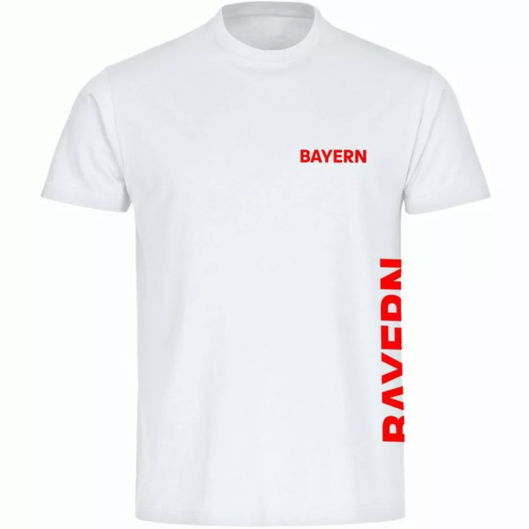 multifanshop T-Shirt Herren Bayern - Brust & Seite - Männer günstig online kaufen