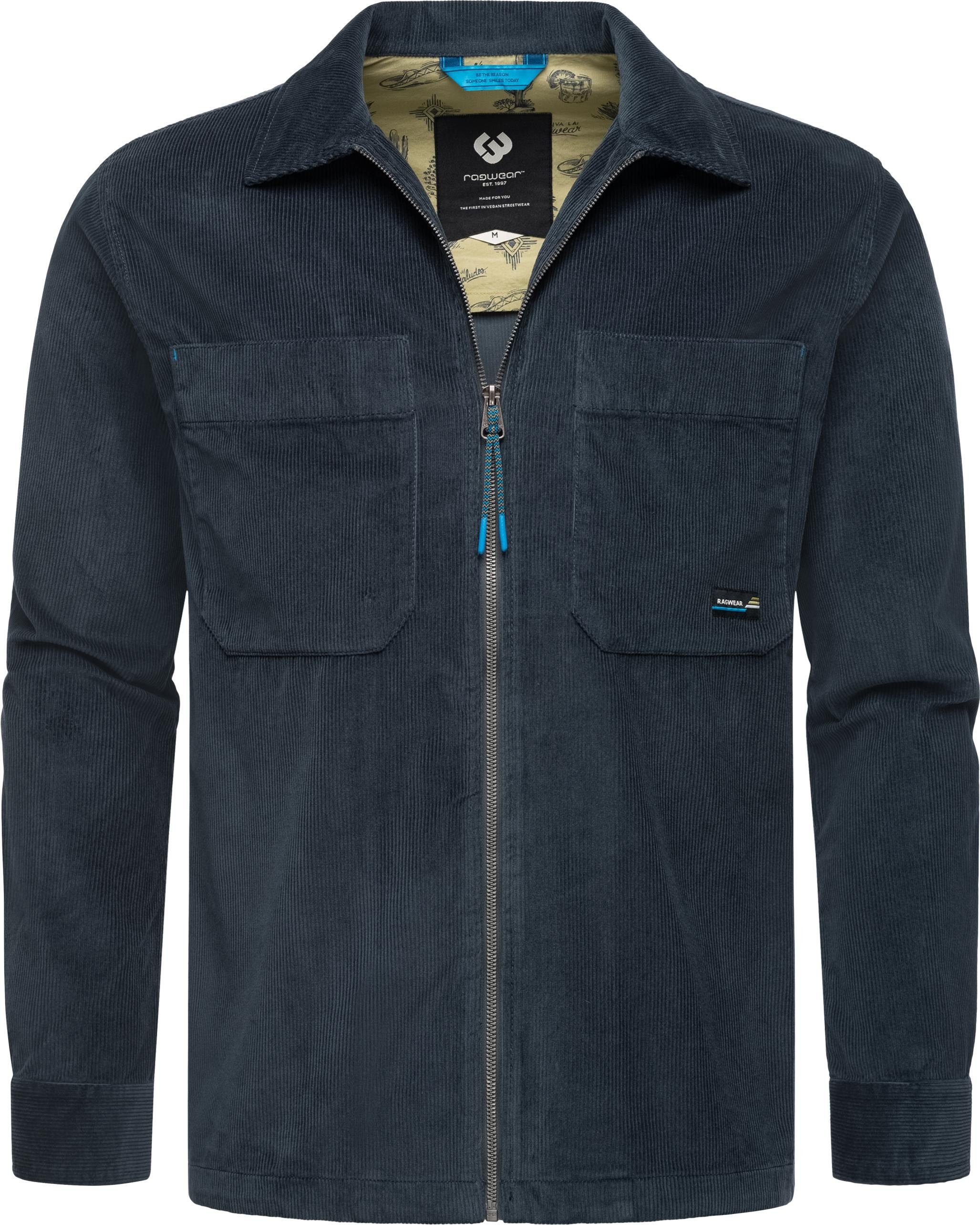 Ragwear Langarmhemd "Cordy", Stylische Herren Hemdjacke aus Cord mit großen günstig online kaufen