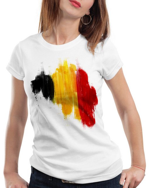 style3 T-Shirt Flagge Belgien Fußball Sport Belgium WM EM Fahne günstig online kaufen