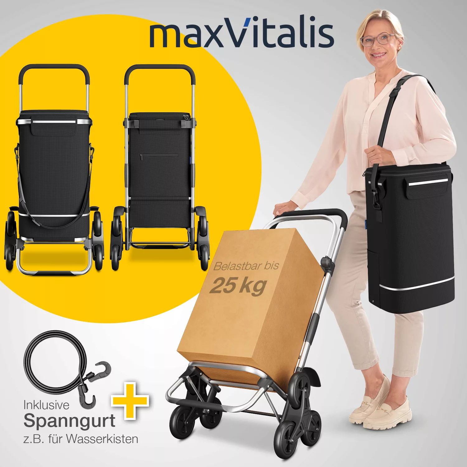 maxVitalis Treppensteiger Einkaufstrolley mit Kühlfunktion »Premium« günstig online kaufen