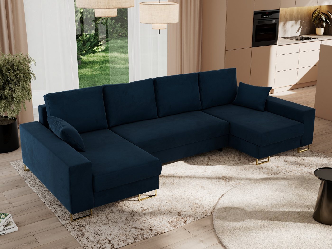 MKS MÖBEL Ecksofa DORIAN U, Set, Modern Sofa, T30-Schaum, Bonellfedern, los günstig online kaufen