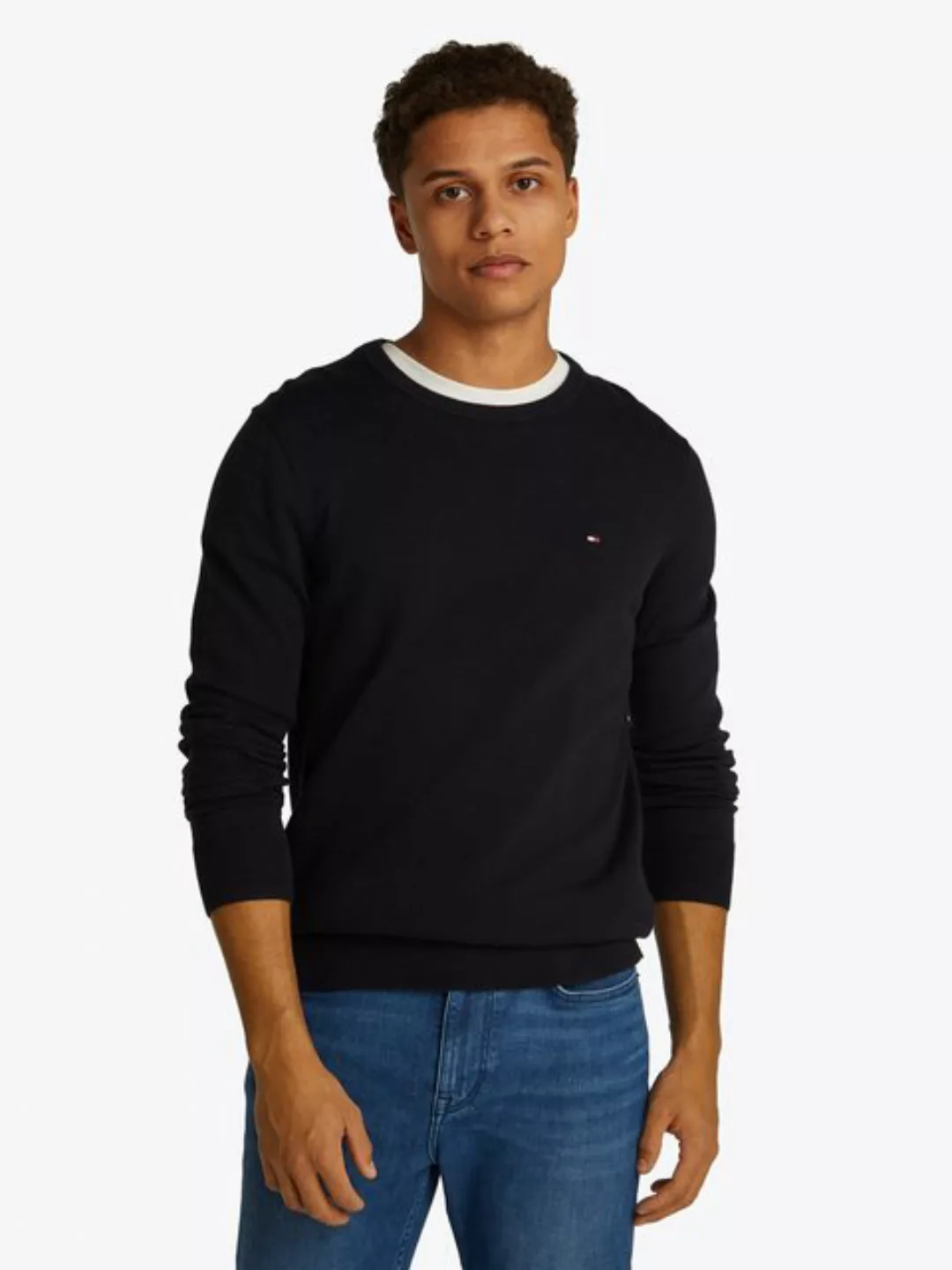 Tommy Hilfiger Rundhalspullover ESSENTIAL COTTON CREW NECK günstig online kaufen