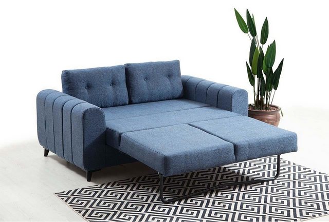 Xlmoebel 2-Sitzer Neues Luxus-Stoffsofa in Hellblau für das Wohnzimmer - De günstig online kaufen