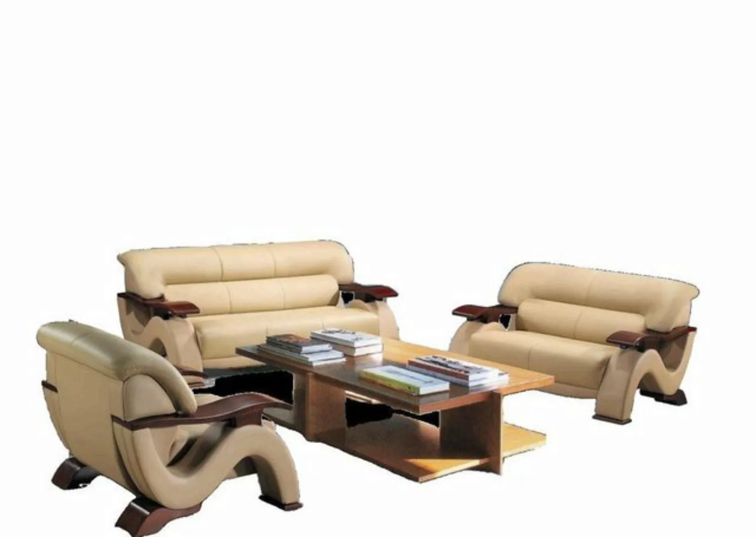 JVmoebel Sofa Moderne Designer beige Sofagarnitur Couch Polster Set Luxus, günstig online kaufen