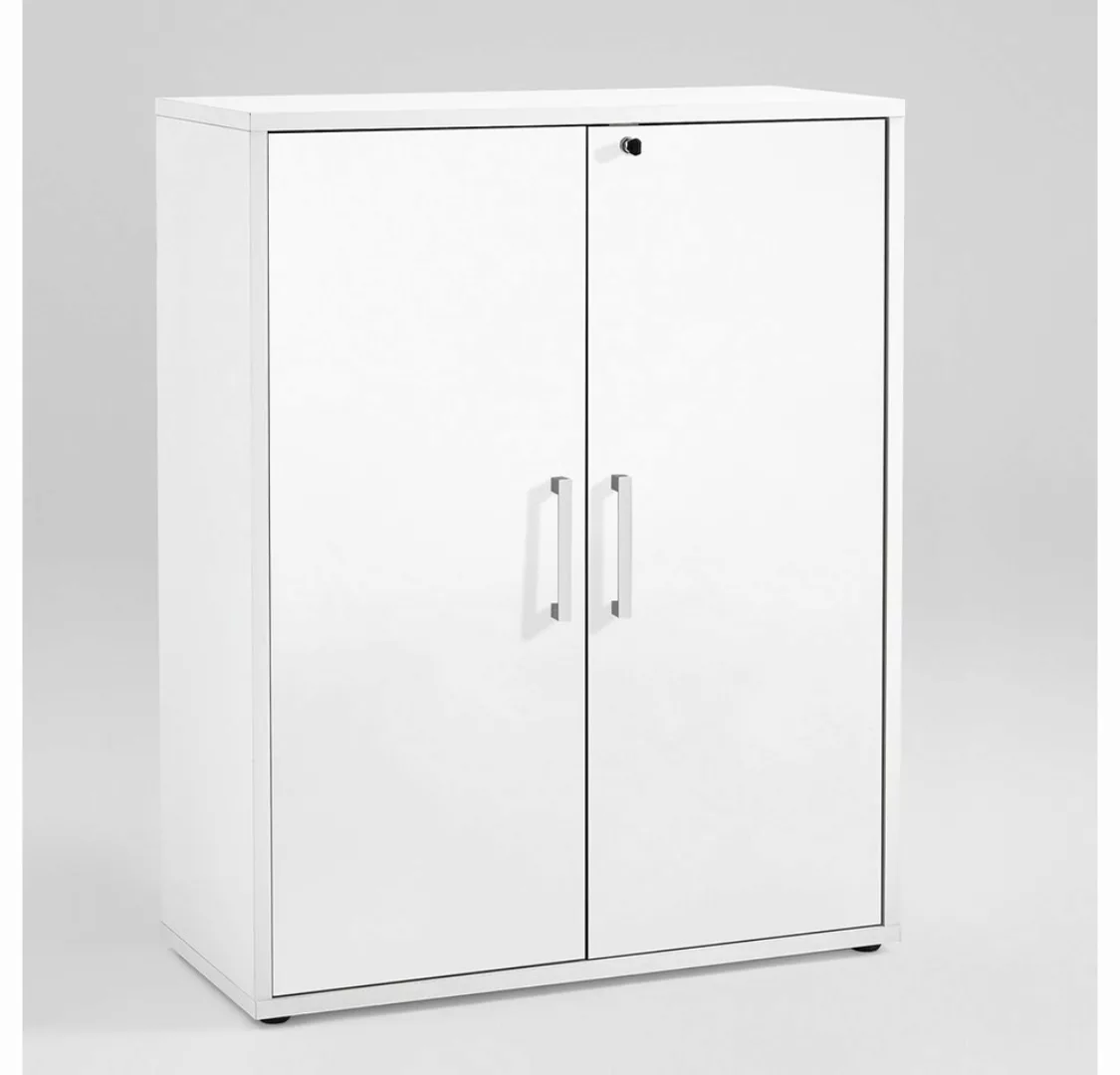 Lomadox Aktenschrank COLUMBUS-10 weiß matt mit Türensatz - 89/112,5/40cm günstig online kaufen