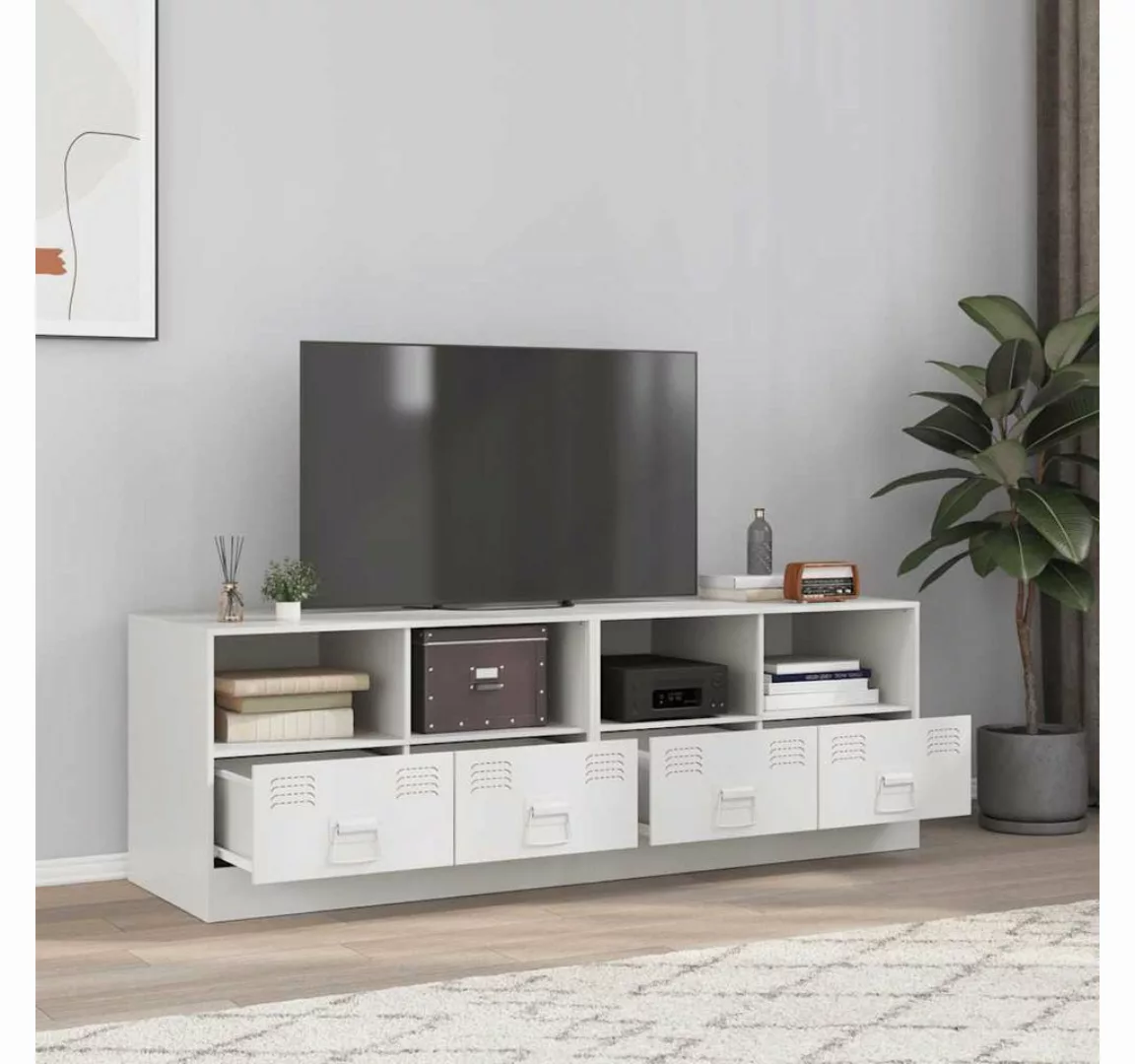 vidaXL TV-Schrank TV-Schränke 2 Stk. Weiß 67x39x44 cm Stahl günstig online kaufen