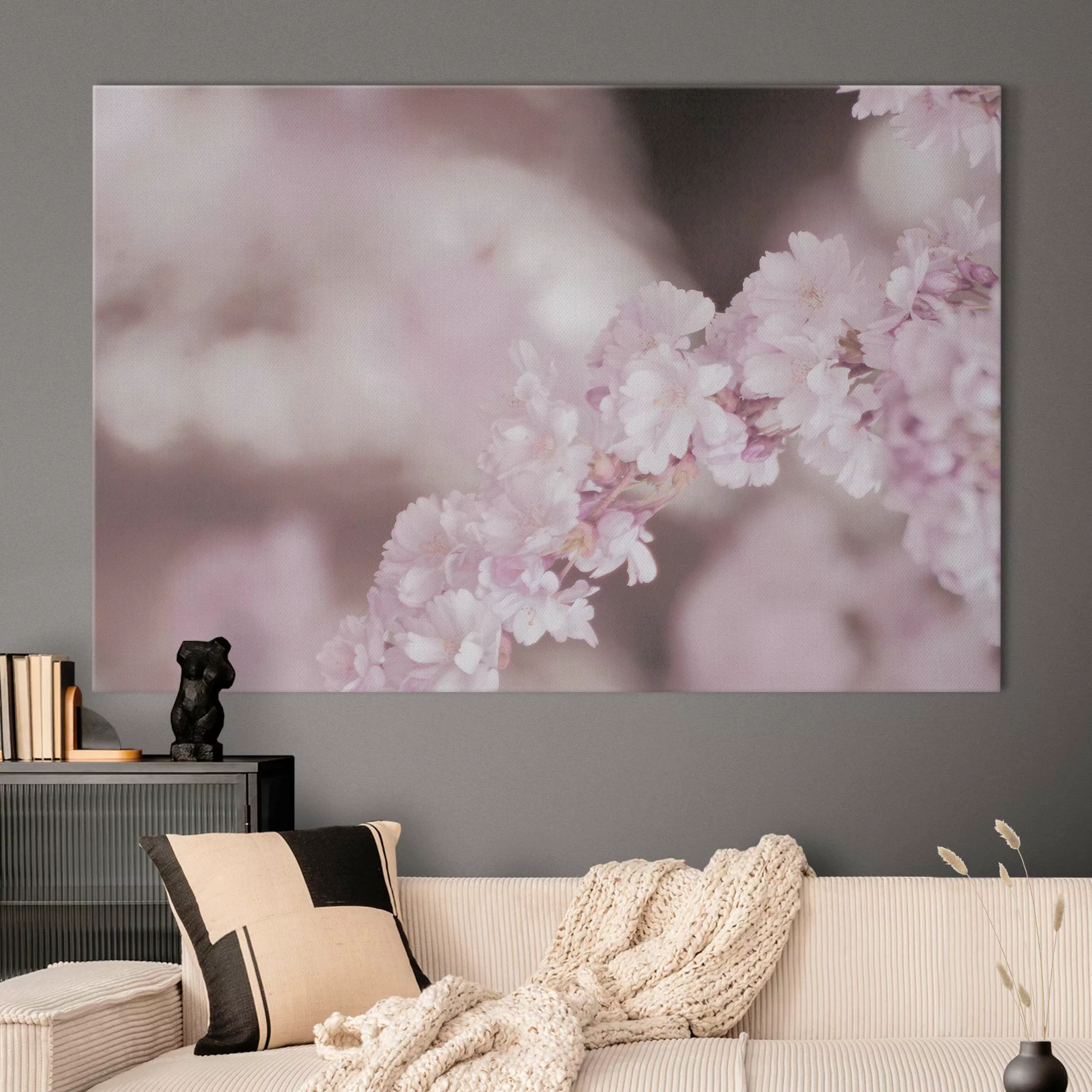 Akustikbild Kirschblüte im Violetten Licht günstig online kaufen