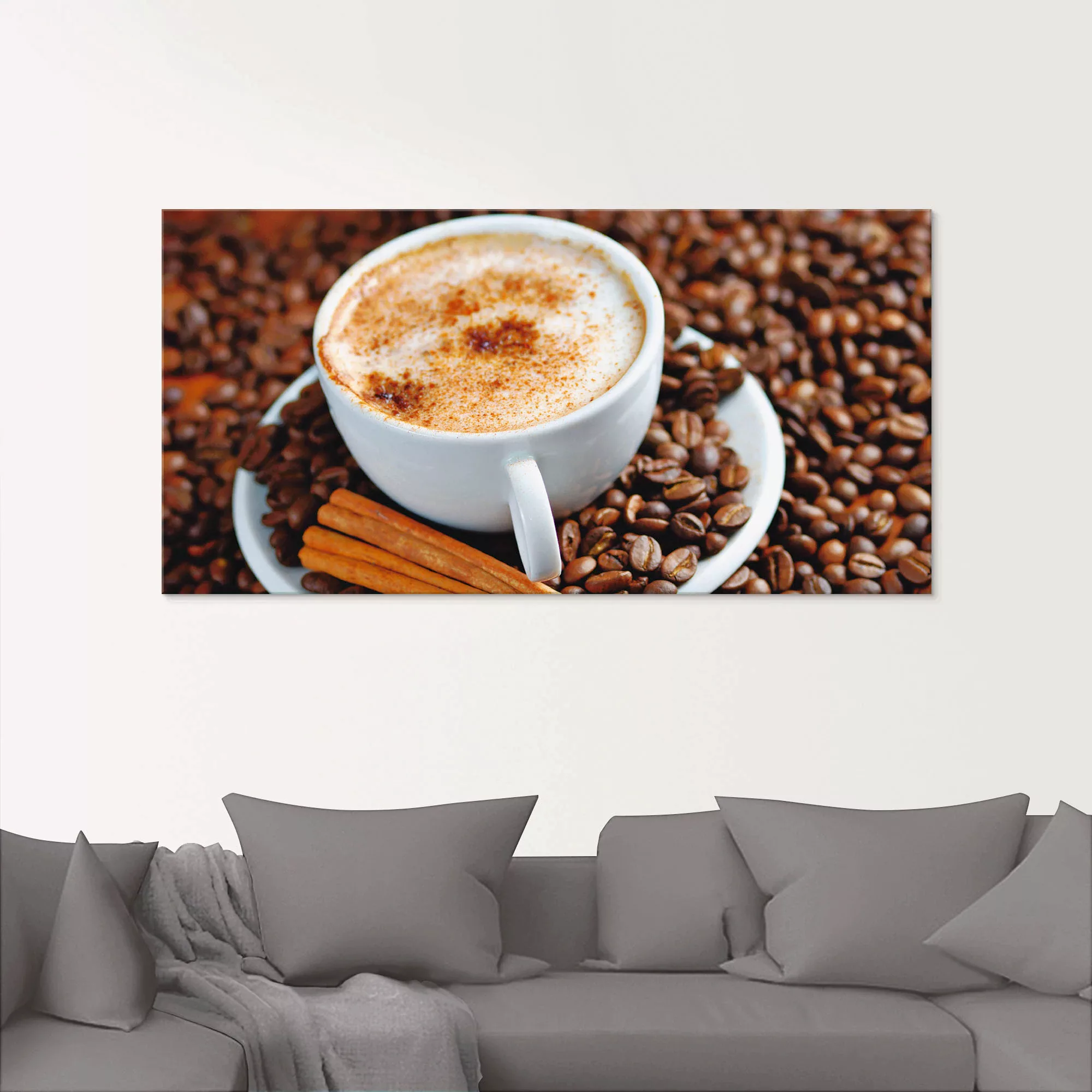 Artland Glasbild »Cappuccino - Kaffee«, Getränke, (1 St.), in verschiedenen günstig online kaufen