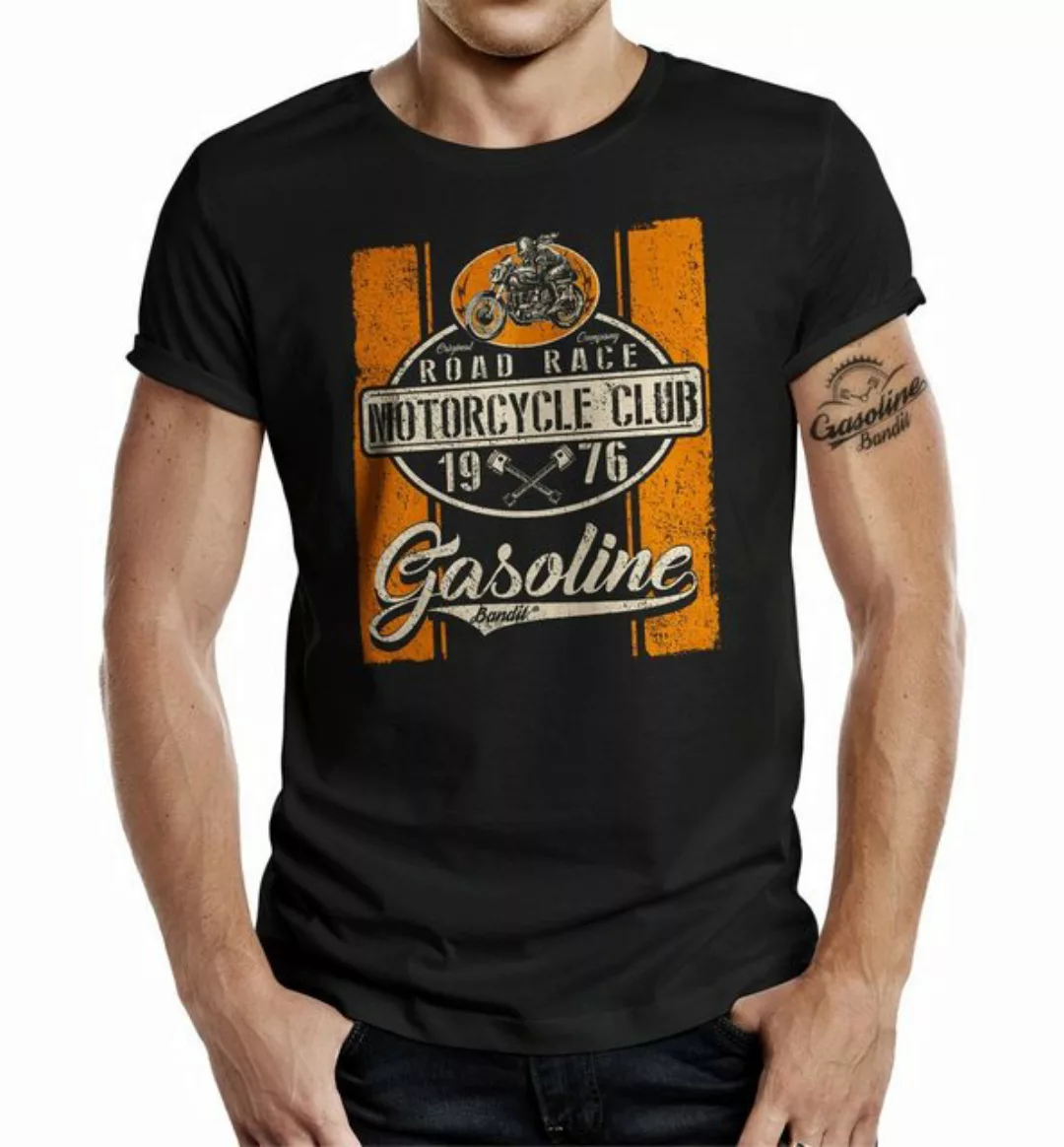 GASOLINE BANDIT® T-Shirt im Biker Racer Motorrad Design: Motorcycle Club günstig online kaufen