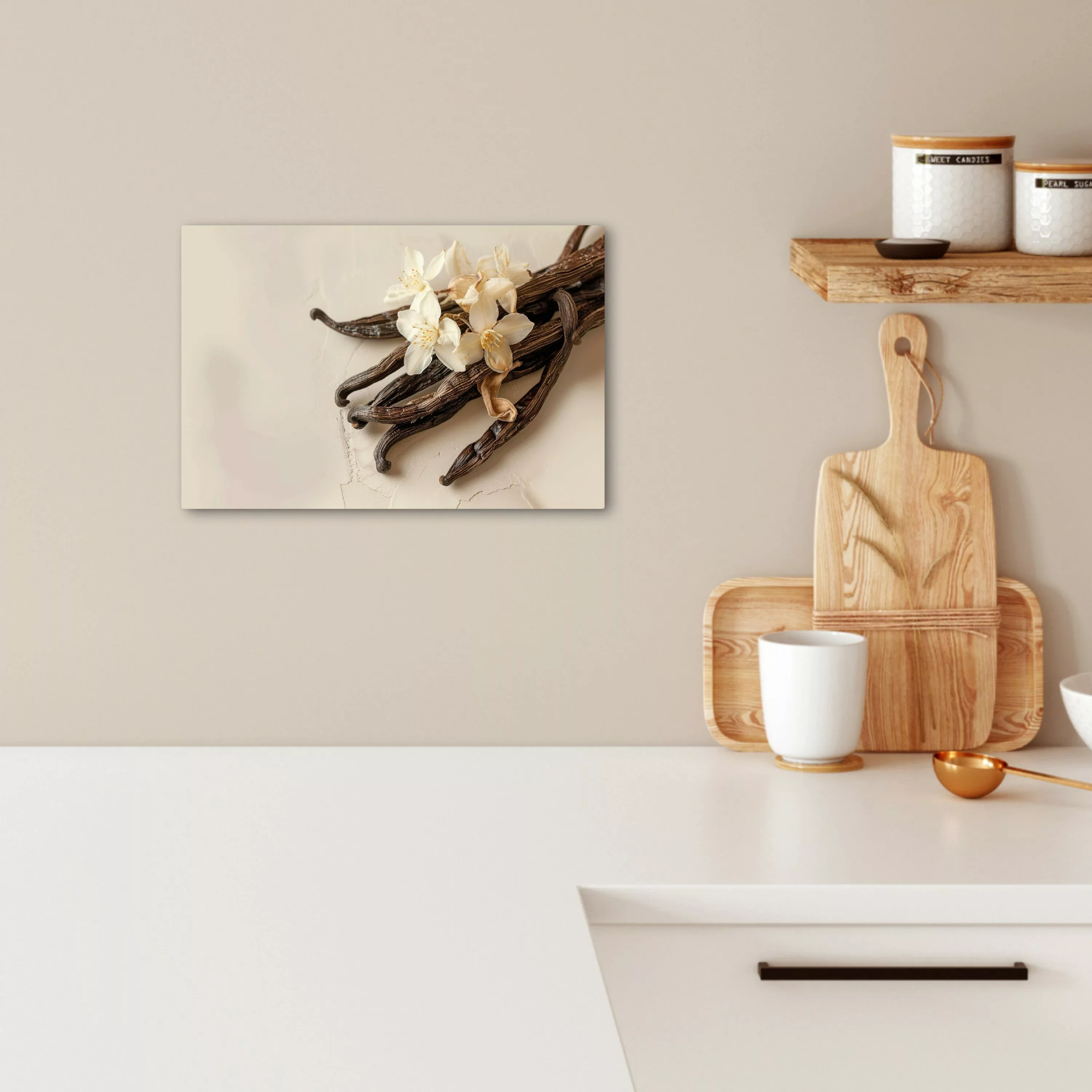 OneMillionCanvasses® Leinwandbild Vanille - Geblümt - günstig online kaufen