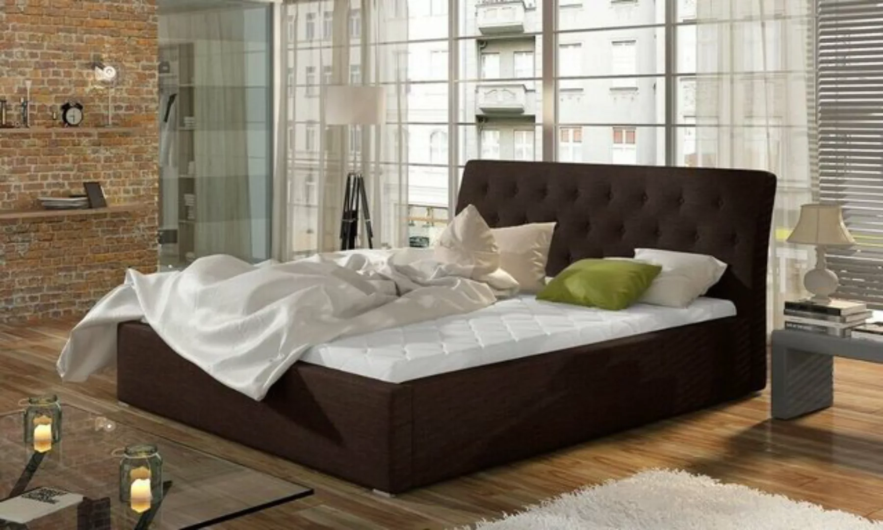 JVmoebel Bett, Polsterbett Betten Bett Polster Designer Hotel Doppel Luxus günstig online kaufen