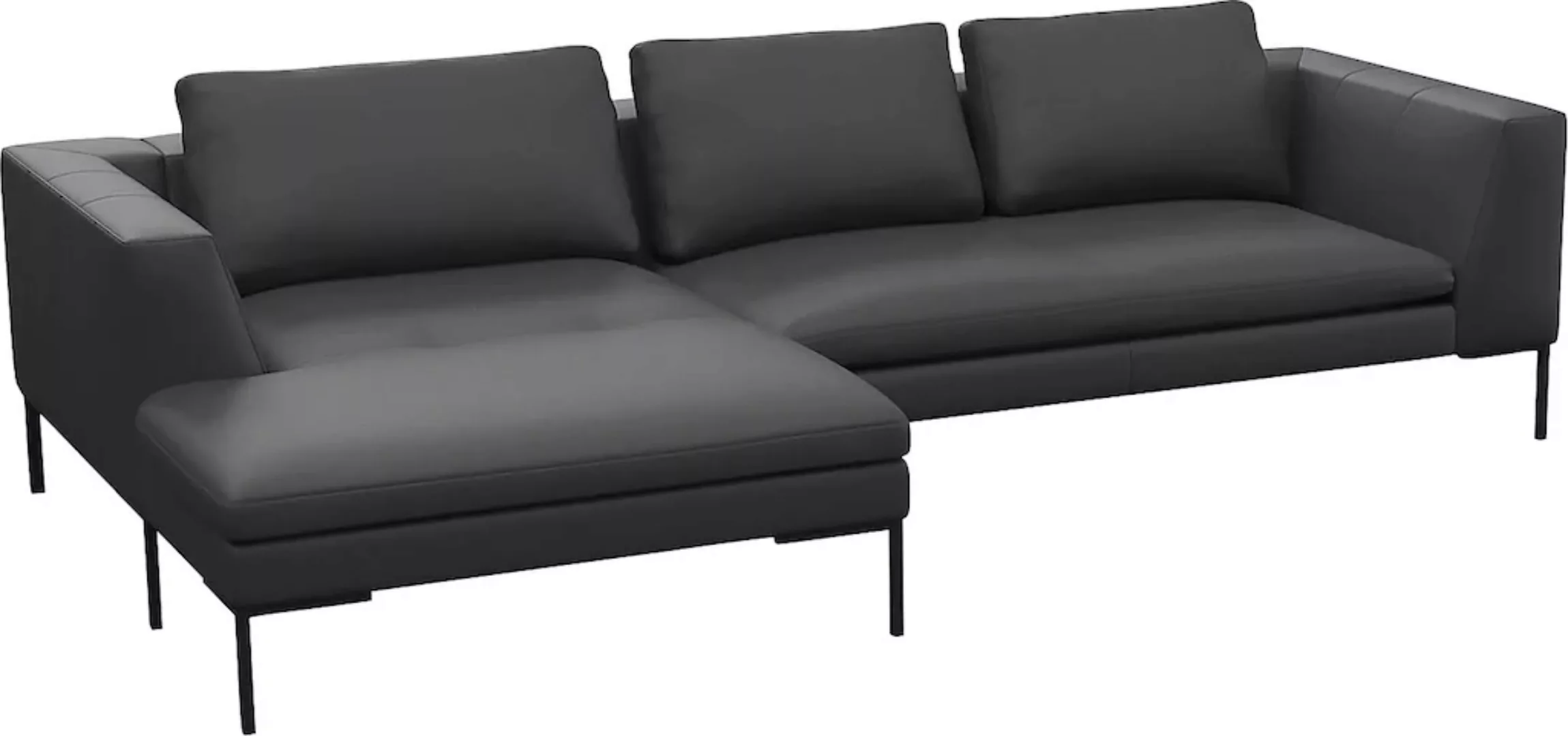 FLEXLUX Ecksofa "Loano", modernes Sofa, frei im Raum stellbar, lose Kissen, günstig online kaufen