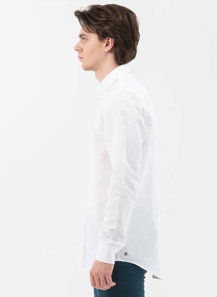 Langarm-hemd Aus Leinen Mit Bio-baumwolle günstig online kaufen