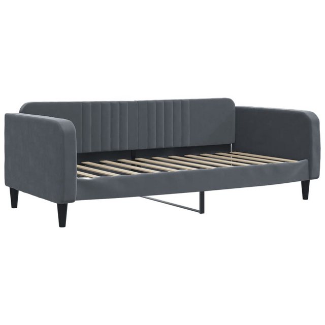 vidaXL Bett Tagesbett Dunkelgrau 90x200 cm Samt günstig online kaufen