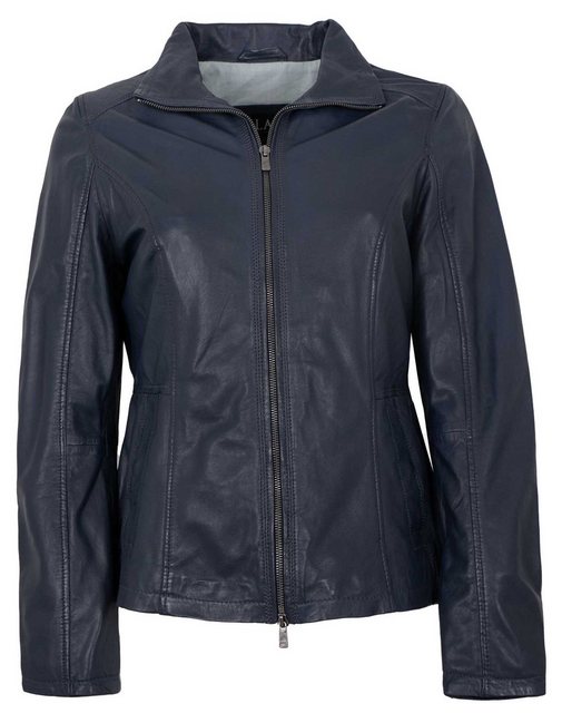 Jilani Lederjacke Kaja Jilani - Damen Lederjacke Lammnappa navy günstig online kaufen