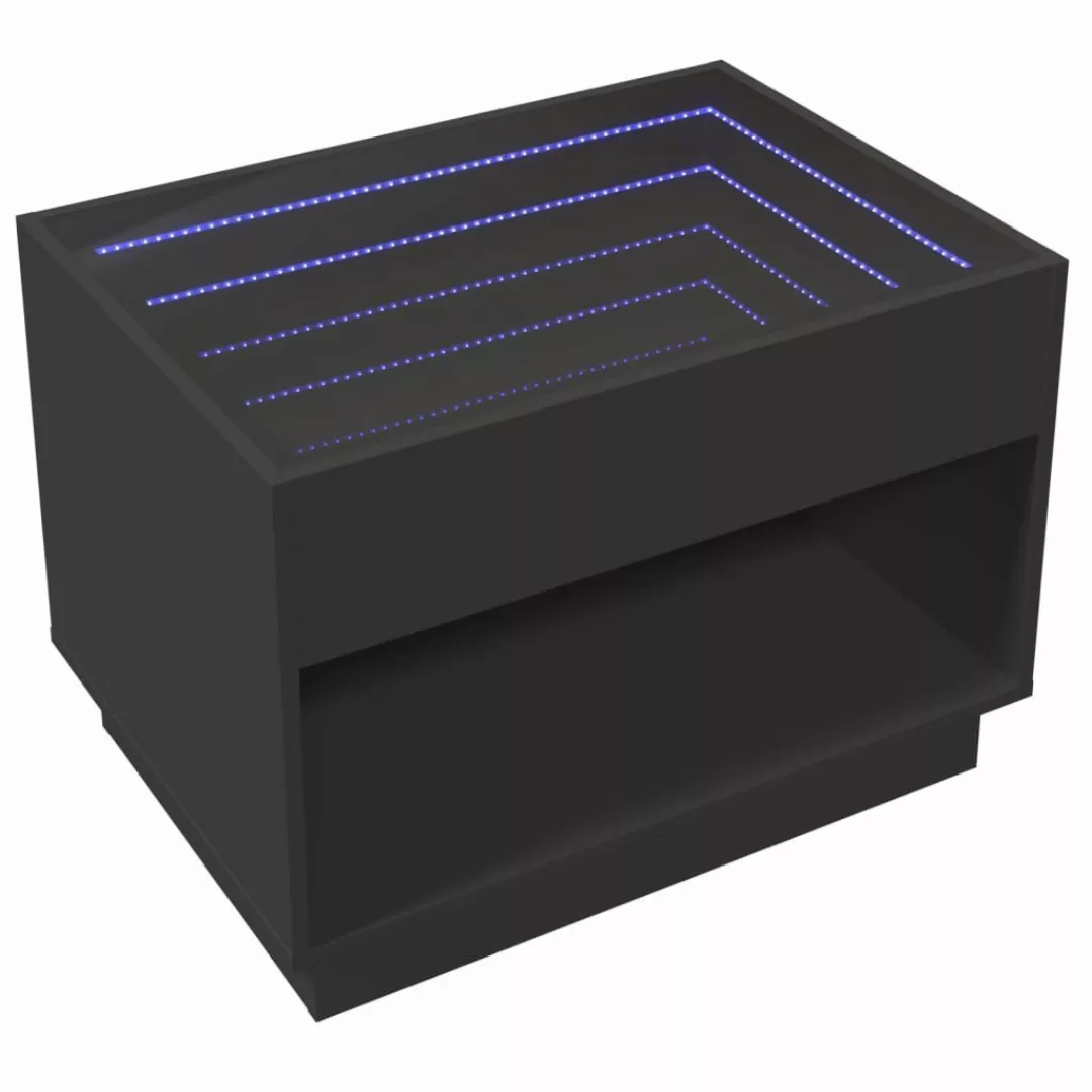 vidaXL Couchtisch Couchtisch mit Infinity-LED Schwarz günstig online kaufen