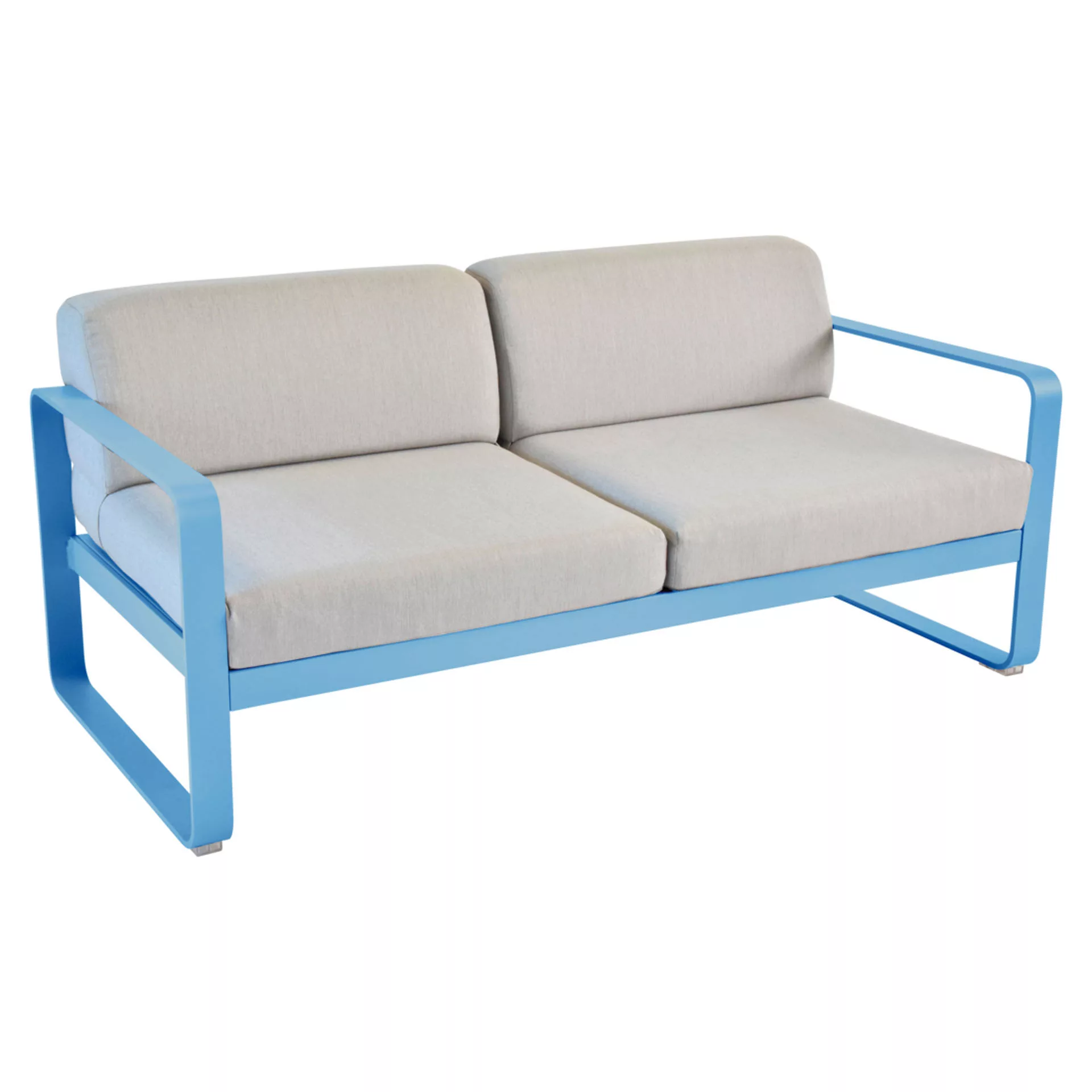 Bellevie Lounge-Sofa 2-Sitzer E1 Maya-Blau 79 Flanellgrau günstig online kaufen