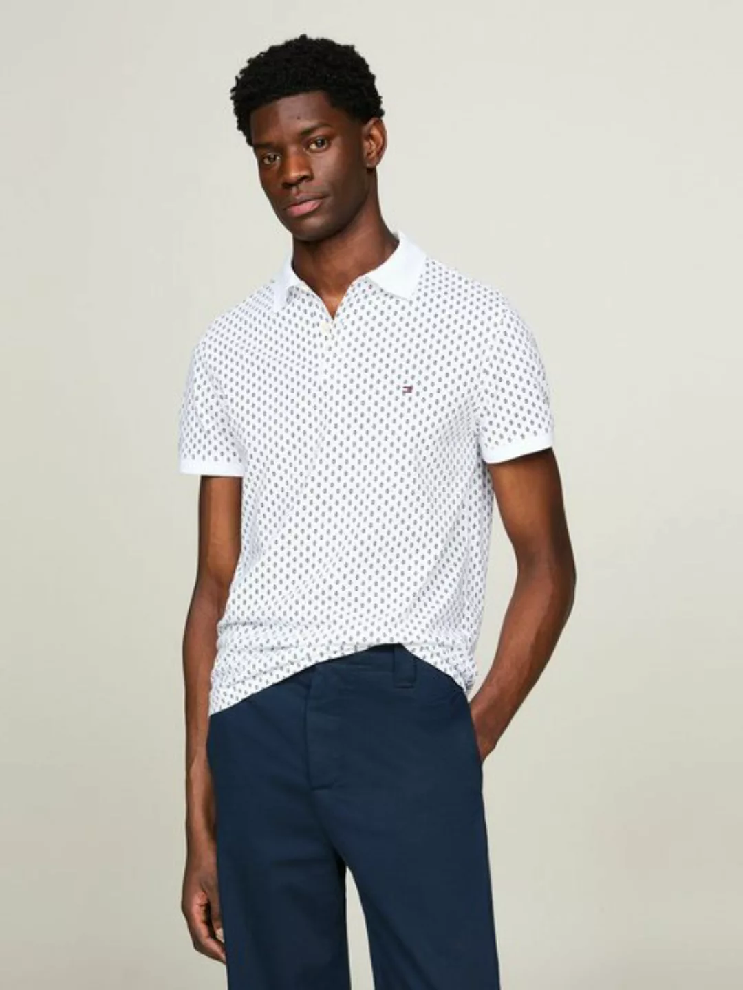 Tommy Hilfiger Poloshirt MICRO PRINT SLIM POLO günstig online kaufen