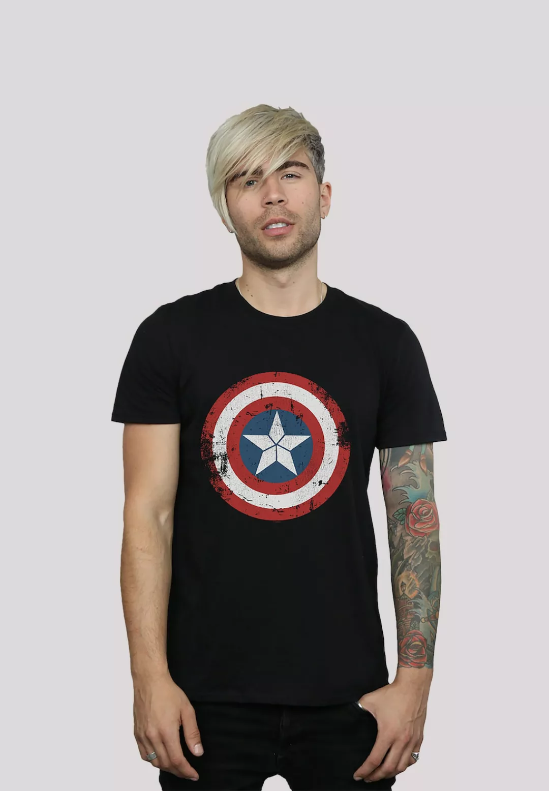 F4NT4STIC T-Shirt "Marvel Captain America Civil War Schild", Print günstig online kaufen