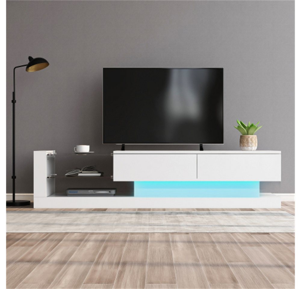 Mia&Coco TV-Schrank TV-Schrank in Weiß mit 16-farbiger LED-Beleuchtung (1,4 günstig online kaufen