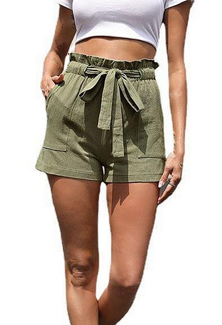 CHENIN Relaxshorts Shorts mit hoher taille, elastische taille, lässige shor günstig online kaufen