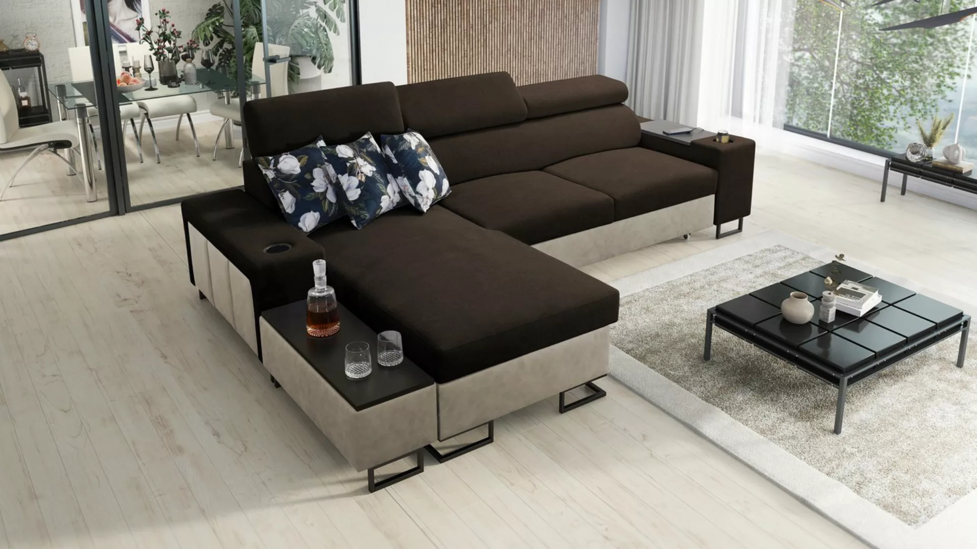 Kaiser Möbel Ecksofa Luxuriöses, komfortables,Ecksofa MELODY I MINI mit Usb günstig online kaufen