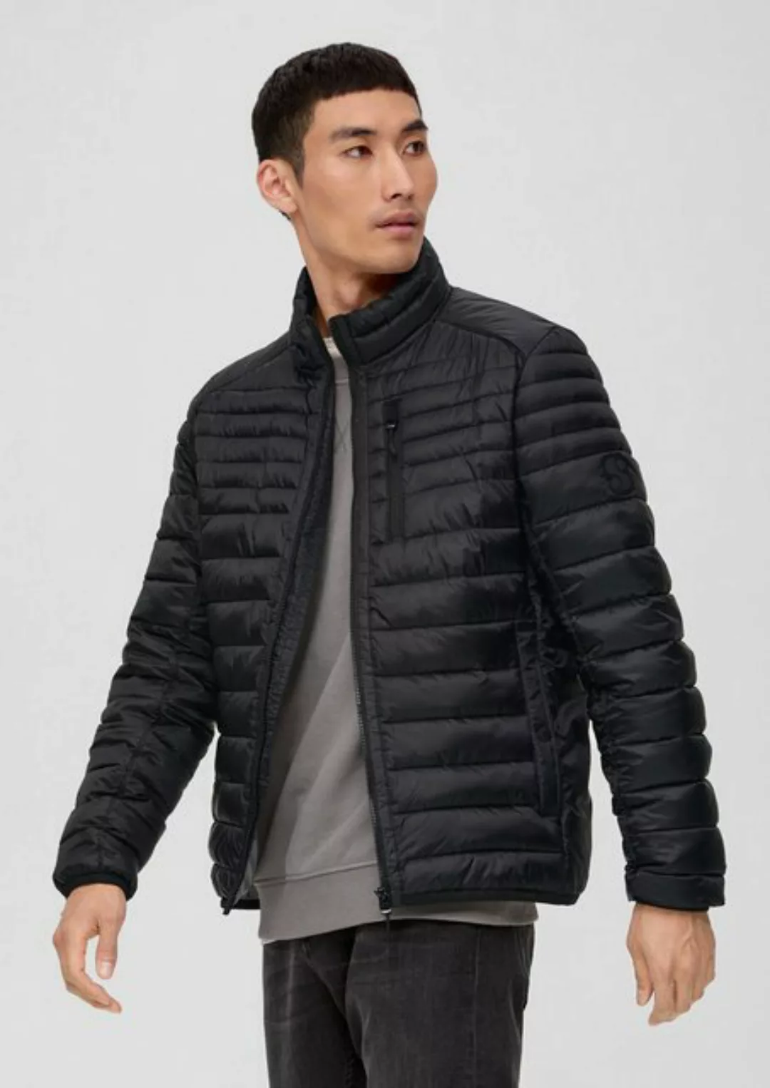 s.Oliver Allwetterjacke Steppjacke mit Stehkragen Paspel günstig online kaufen